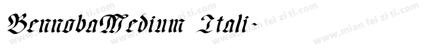 BennobaMedium Itali字体转换